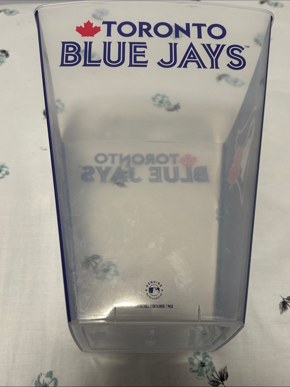 Toronto Blue Jays Clear Plastic Container with Team Logo